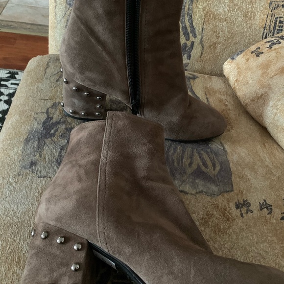 Browns couture brown suede ankle boots size 36.5 made Italy - Picture 2 of 9